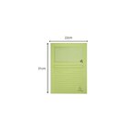 Paquet De 100 Chemises À Fenêtre Super 160g/m2 - 22x31cm - Vert Clair - Exacompta