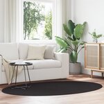 vidaXL Tapis "HUARTE" Noir 140x200 cm Ovale