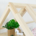 Lit cabane avec étagère 90 x 190 blanc