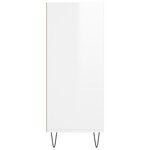 vidaXL Buffet haut blanc brillant 57x35x90 cm bois d'ingénierie