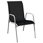 vidaXL Ensemble à manger d'extérieur 5 Pièces Acier Noir