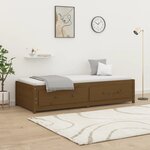 vidaXL Lit de jour sans matelas marron miel 80x200 cm bois pin massif
