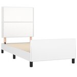 vidaXL Cadre de lit sans matelas blanc 90x190 cm similicuir