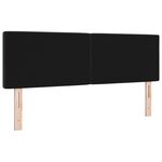 Tête de lit vidaXL avec boutons en cristal capitonnée noire 140 cm en velours