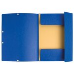 Chemise À Élastique 3 Rabats Carte Lustrée 355gm2 - A4 - Bleu - X 25 - Exacompta