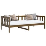 vidaXL Lit de jour sans matelas marron miel bois pin massif 90x200 cm