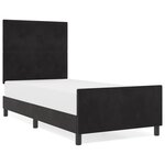 vidaXL Cadre de lit noir 90x200 cm velours