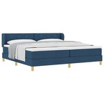 Lit à ressorts vidaXL avec matelas bleu 200x200 cm en tissu