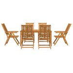 vidaXL Ensemble de salle à manger de jardin 7 pièces en bois d'acacia