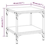 vidaXL Tables d'appoint 2 Pièces Chêne fumé 40x40x40 cm Bois d'ingénierie