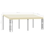 vidaXL Belvédère à montage mural 6x3x2 5 m Crème