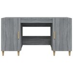 vidaXL Bureau Sonoma gris 140x50x75 cm Bois d'ingénierie