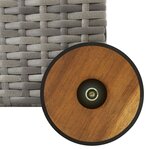 vidaXL Boîte de rangement de jardin gris clair 120x65x61 cm rotin