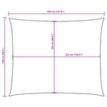 vidaXL Voile de parasol tissu oxford rectangulaire 2 5x3 5 m rouge