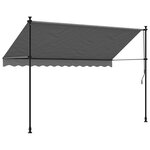vidaXL Auvent rétractable anthracite 300x150 m tissu et acier