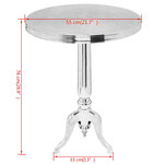 vidaXL Table auxiliaire ronde Aluminium Argenté