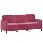 vidaXL Ensemble de canapés 2 Pièces rouge bordeaux velours