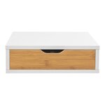 Organisateur de bureau MDF 9 x 30 x 31 cm blanc effet bambou 03_0006353