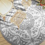 vidaXL Tapis d'extérieur gris clair Ø200 cm PP