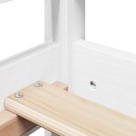 vidaXL Lit de jour avec toit sans matelas blanc 90x190 cm bois massif