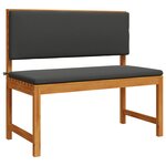 Banc de jardin vidaXL avec coussins 100x50x91 cm en bois d'acacia