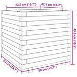 vidaXL Jardinière blanc 50x50x49 5 cm bois de pin massif