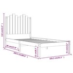 vidaXL Cadre de lit sans matelas bois massif 100x200 cm