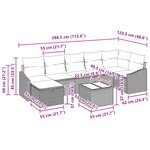 vidaXL Ensemble de canapé de jardin 8 pièces avec coussins en poly-rattan noir