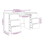 vidaXL Bureau Chêne marron 140x50x77 cm Bois d'ingénierie