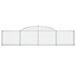 vidaXL Paniers à gabions arqués 9 Pièces 300x30x60/80 cm Fer galvanisé