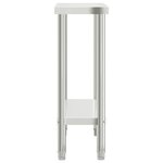 vidaXL Table de travail de cuisine 110x30x85 cm acier inoxydable