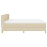 vidaXL Lit à ressorts avec matelas crème 180x200 cm en tissu