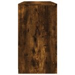 vidaXL Buffet avec lumières LED chêne fumé 123x37x67 cm