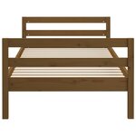 vidaXL Cadre de lit sans matelas marron miel 90x200 cm bois pin massif