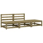 vidaXL Canapé de jardin sans accoudoirs repose-pieds bois pin imprégné