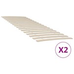vidaXL Sommiers à lattes avec 34 lattes 2 Pièces 70x200 cm