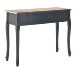 vidaXL Table de console et coiffeuse avec 3 tiroirs Noir