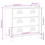 vidaXL Commode VIKEN blanc bois d'ingénierie
