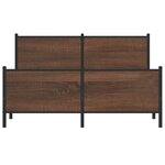 vidaXL Cadre de lit en métal sans matelas chêne marron 150x200 cm