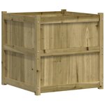 vidaXL Jardinière d'extérieur 70x70x70 cm bois de pin imprégné