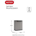 Keter Armoire de recyclage Split Basic Gris et noir 85 cm