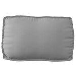 vidaXL Set de coussins en palette de 2 pièces en tissu Oxford gris