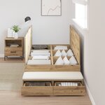 vidaXL lit de rangement Artisan chêne 75x190 cm