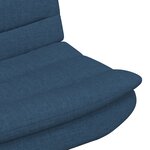 vidaXL Chaise Pivotante Bleue Tissu et Métal Standard Pivotant