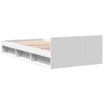 vidaXL Cadre de lit avec tiroir sans matelas blanc 75x190 cm