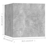 vidaXL Ensemble de meubles TV 6 Pièces Gris béton Bois d'ingénierie