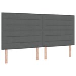 vidaXL Tête de Lit LED Design Lignes Gris Foncé 100 cm Tissu