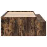 vidaXL Cadre de Lit Chêne Fumé 75x190 cm