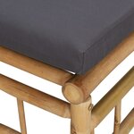 vidaXL Canapés d'angle de jardin avec coussins gris foncé 2 Pièces bambou