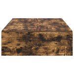 Cadre de lit de rangement vidaXL Chêne fumé 100x200 cm